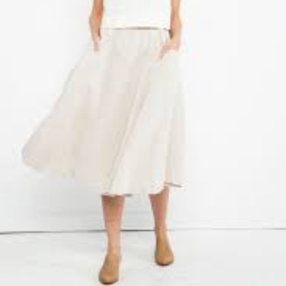 Elizabeth Suzann Clyde Billow Skirt in Flax Linen Size Small